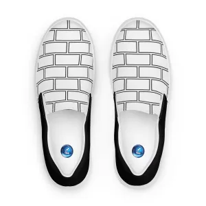 The subway tiles men's slip-on canvas shoes