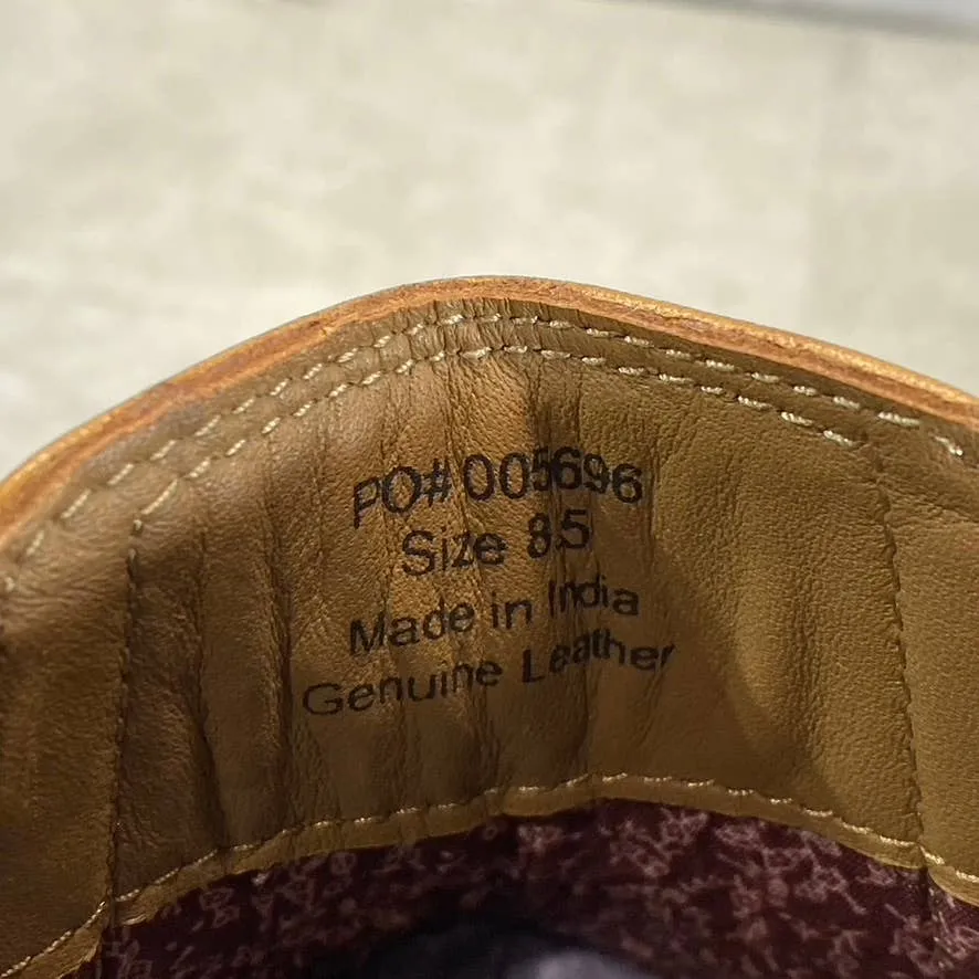 THOMAS & VINE Men's Brown Nash Wingtip Pull-On Chelsea Boots SZ 8.5