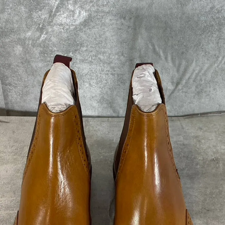 THOMAS & VINE Men's Brown Nash Wingtip Pull-On Chelsea Boots SZ 8.5