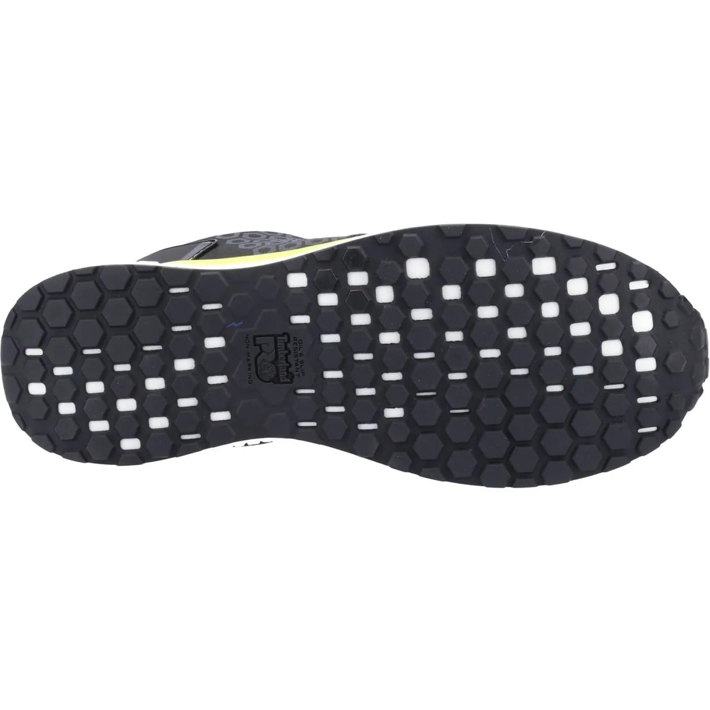 Timberland Pro Reaxion Black/Yellow Mens Synthetic   Textile Safety Trainers
