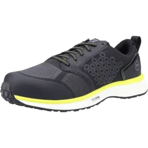Timberland Pro Reaxion Black/Yellow Mens Synthetic   Textile Safety Trainers
