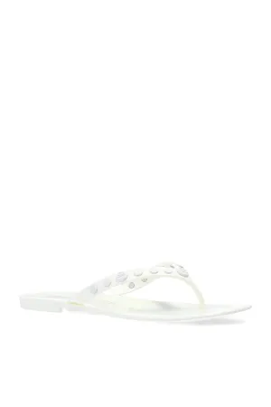 TORY BURCH STUDDED JELLY SLIDES