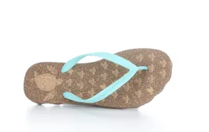 TURTLE_L Green Rubber Strap Beach Flip-Flops