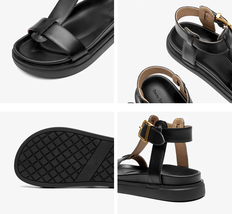 USS Shoes Sara Women's T-Strap Leather Sandal