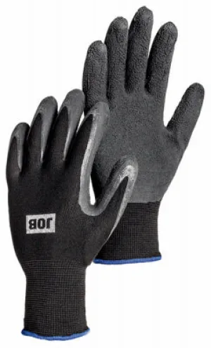 Utilis Latex-Dipped Work Gloves, Black & Gray, Men's L