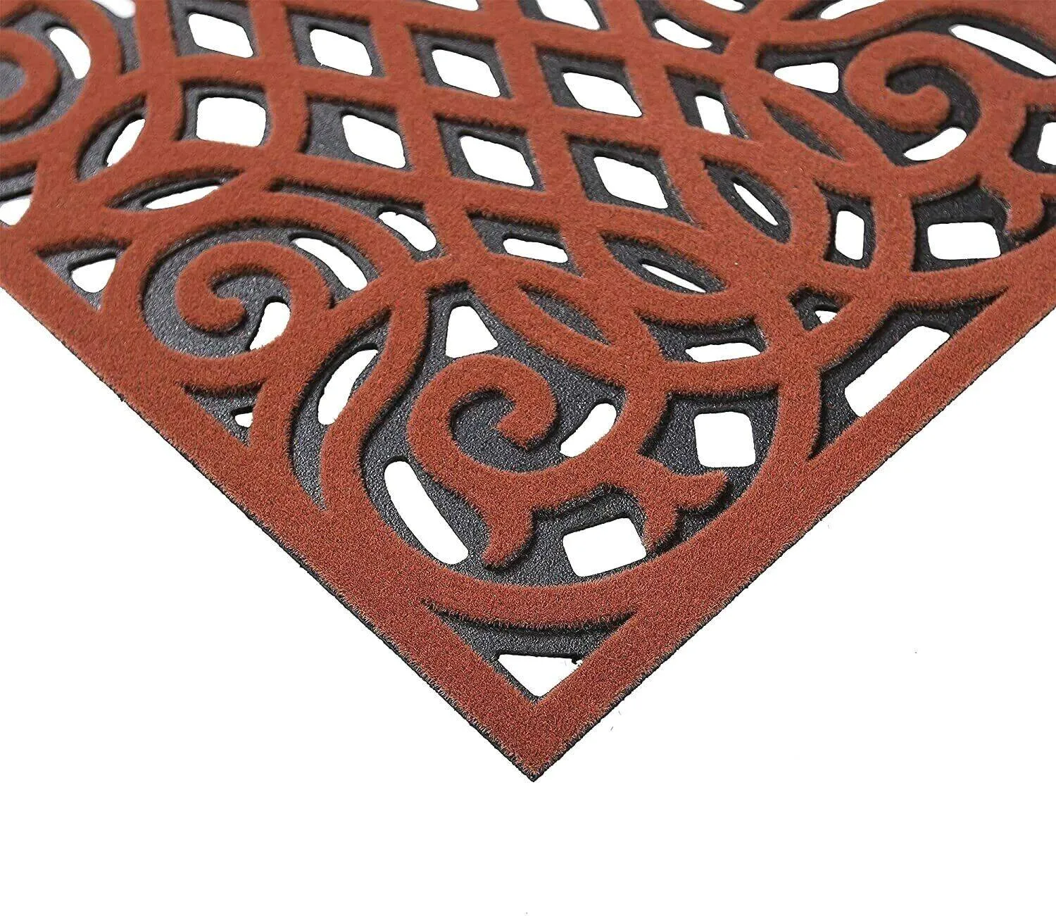 Victorian, Elegant Style Entrance Mat - Terracotta