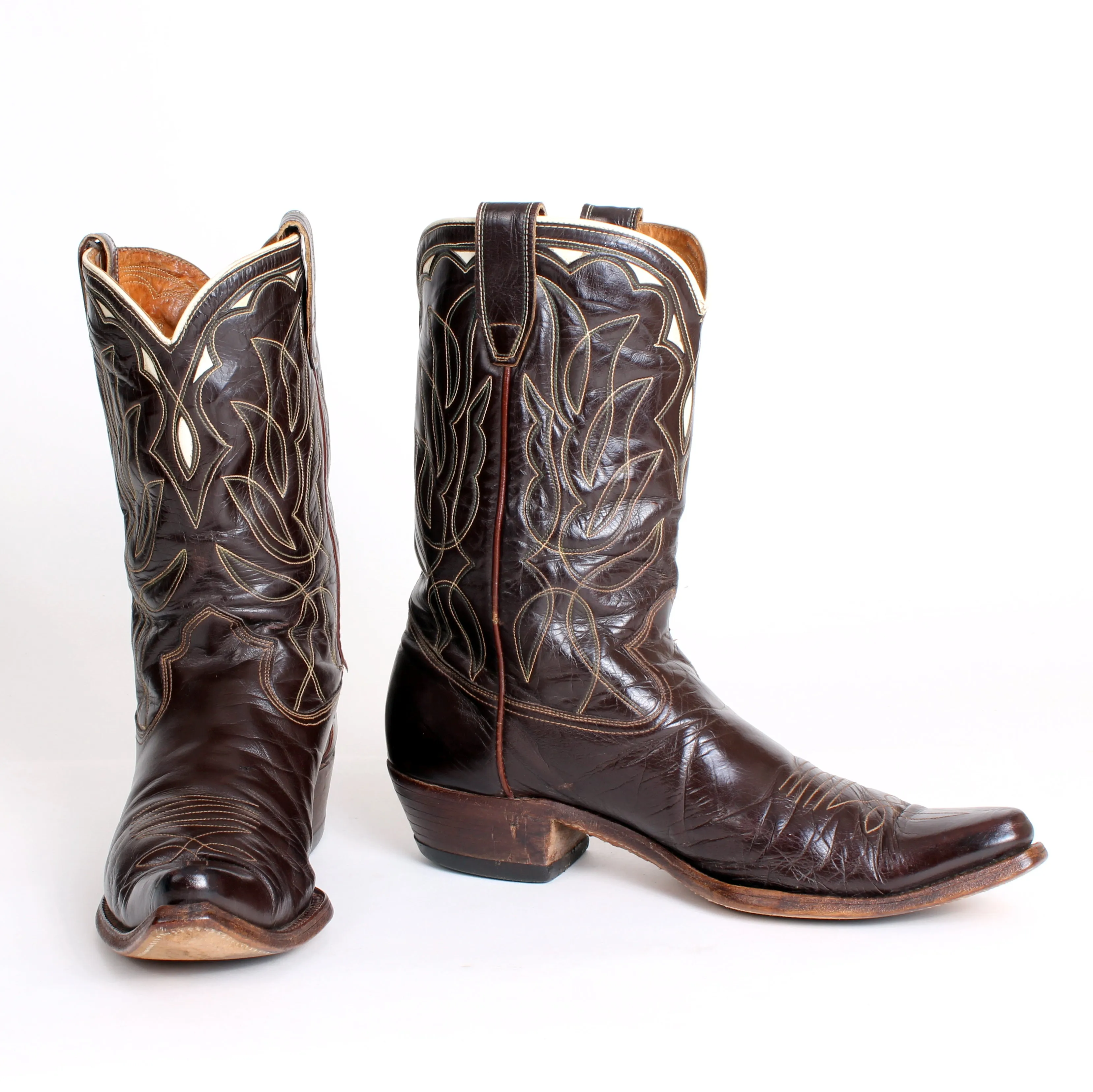Vintage Men's Cowboy Boots Brown sz 11-1/2B
