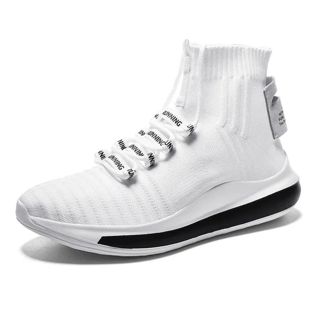 VSIOVRY Spring Autumn Fashion Socks Sneakers Men Shoes Chunky Dad Shoes Men Knit Breathable Walking Sneakers No-Slip krasovki
