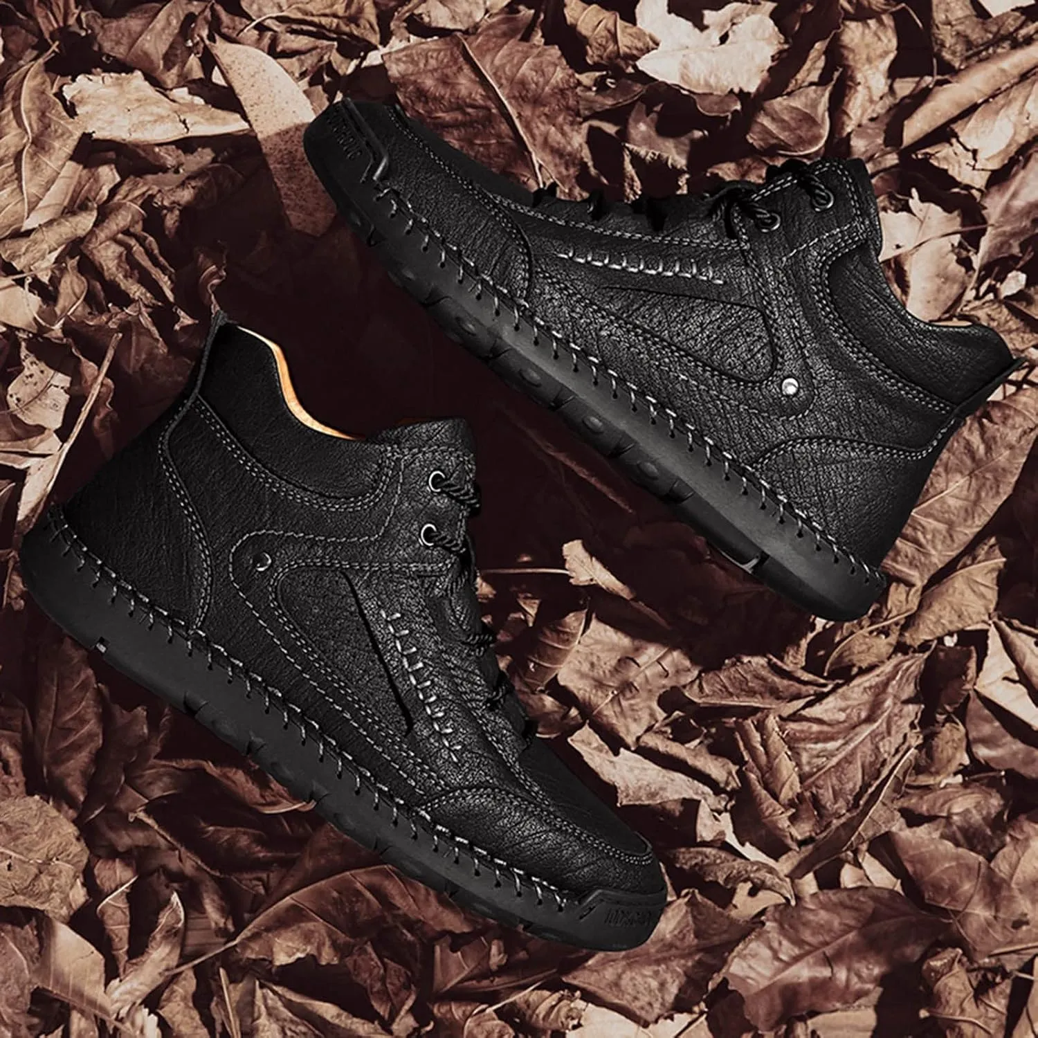 Walking Shoes Tennis Comfortable 2022 New Large Size Border Handmade Retro Stitched Leather Comfortable Casual Shoes