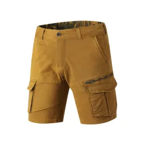 WIAOFELLAS  -  Men's Fashion Loose Fitting Cargo Shorts Summer Solid Color Outdoor Hiking Sports Casual Short Trouser Men Cotton Shorts