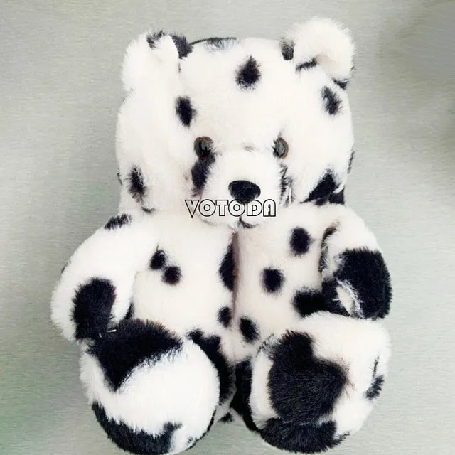 Women Plush House Shoes Cartoon Bear Slipper