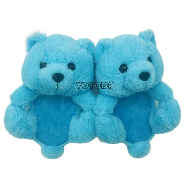 Women Plush House Shoes Cartoon Bear Slipper