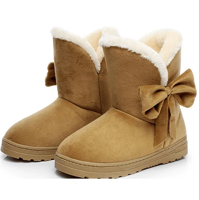 Women Winter Bowknot Snow Boots Ankle Boot