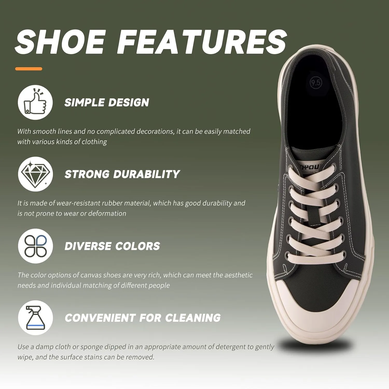 Women's Canvas SneakersLow Top Casual Fashion Sneaker|Lightweight Breathable Women's Shoes for Walking & Everyday Wear|Tennis Shoes for Daily Wear