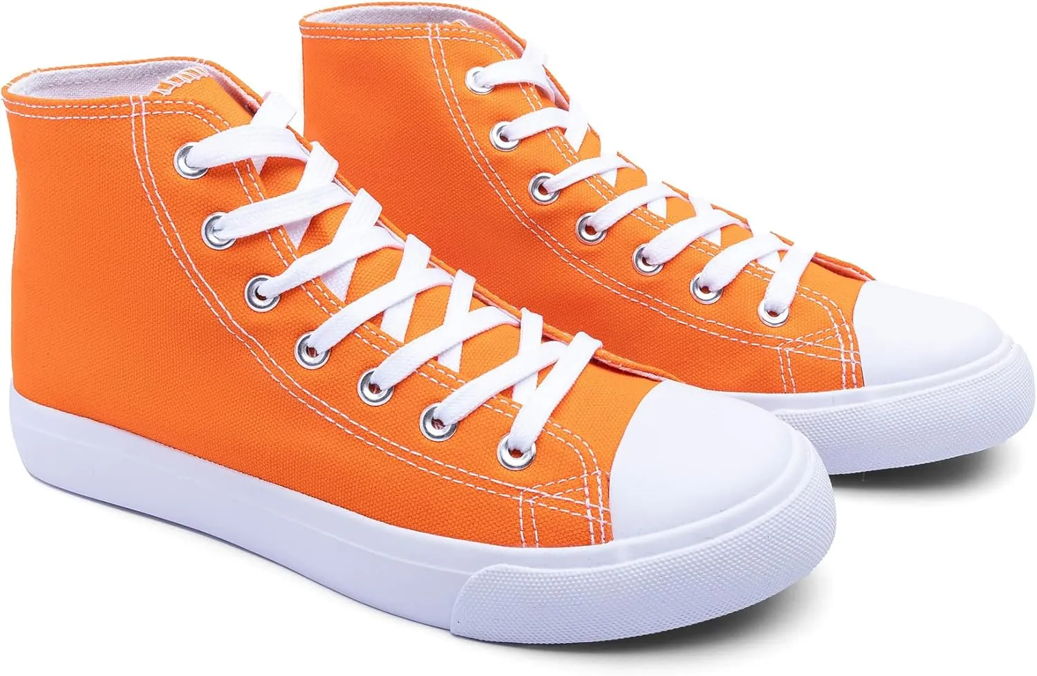 Women's High-Top Canvas Sneakers  Classic Lace-Up Casual Shoes with Extra Shoelaces  Comfortable, Stylish, and Durable