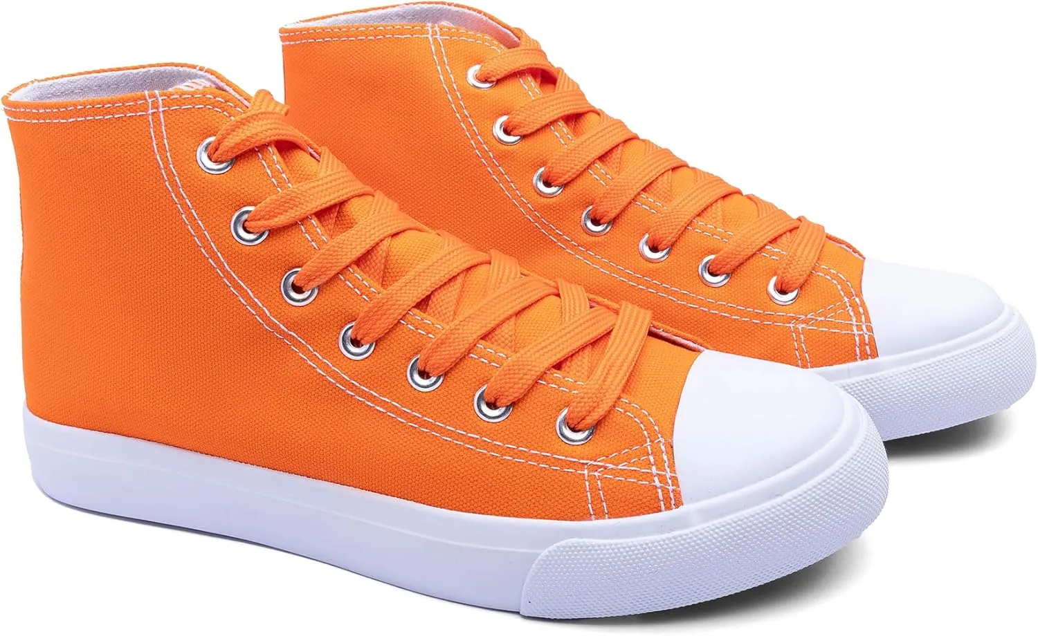Women's High-Top Canvas Sneakers  Classic Lace-Up Casual Shoes with Extra Shoelaces  Comfortable, Stylish, and Durable