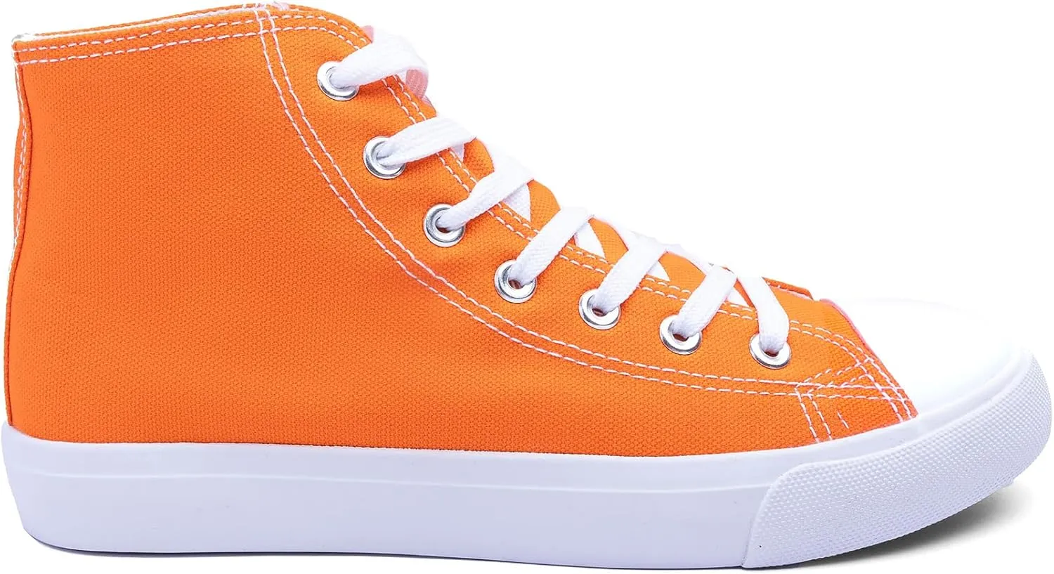 Women's High-Top Canvas Sneakers  Classic Lace-Up Casual Shoes with Extra Shoelaces  Comfortable, Stylish, and Durable