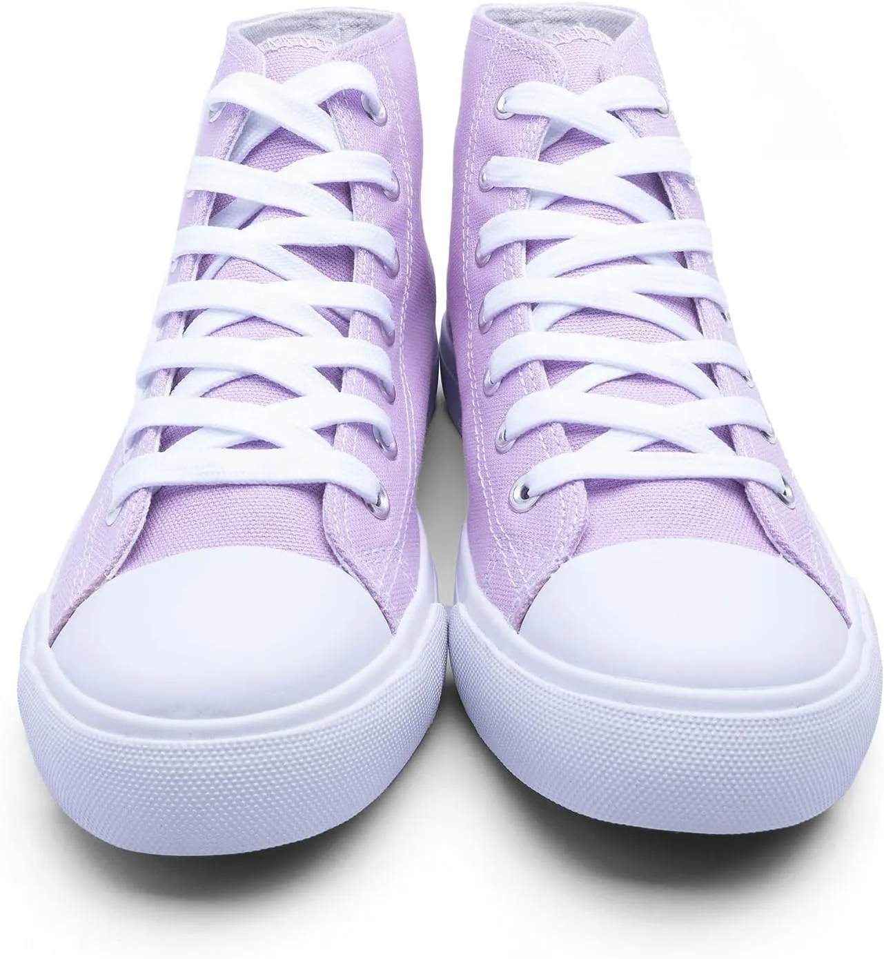 Women's High-Top Canvas Sneakers  Classic Lace-Up Casual Shoes with Extra Shoelaces  Comfortable, Stylish, and Durable
