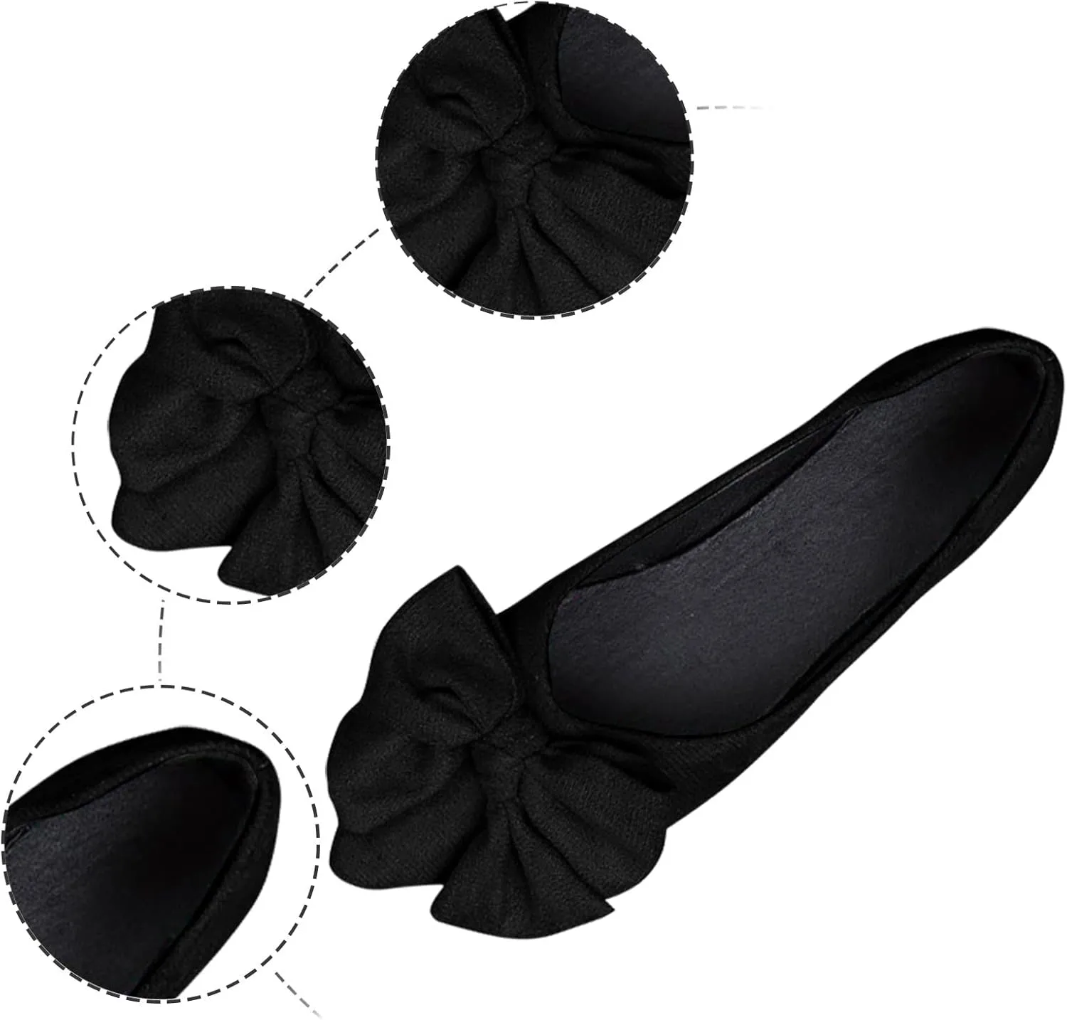 Women's Pointy Toe Loafer Flat Comfortable Faux Suede Work Shoes,Cute Penny Loafer Slip On Ballet Flat