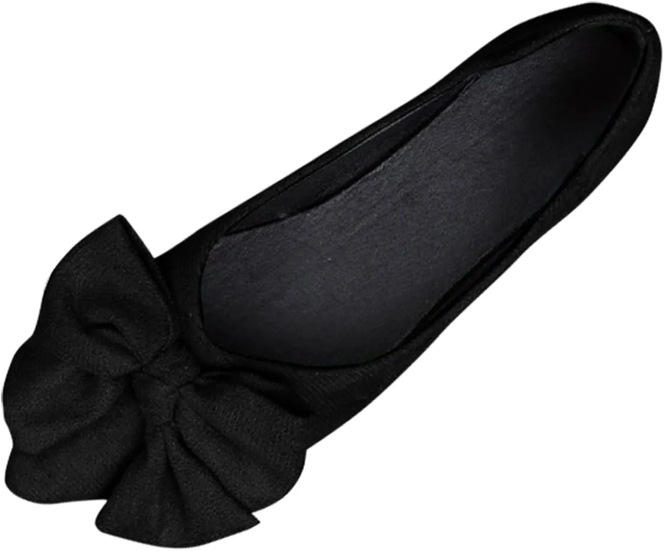 Women's Pointy Toe Loafer Flat Comfortable Faux Suede Work Shoes,Cute Penny Loafer Slip On Ballet Flat