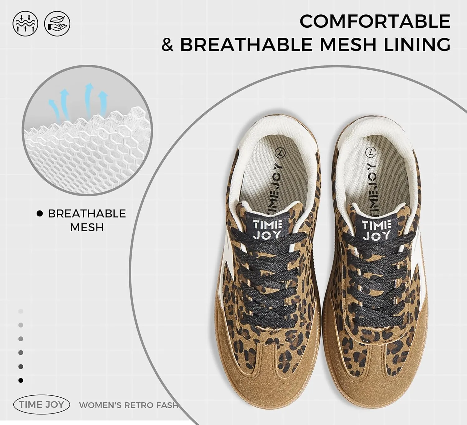 Women's Retro Sneakers Vintage Leather & Suede Patchwork Casual Shoes with Recyclable Material Insole Trendy Non-Slip Cushion for Streetwear & Daily Outfits
