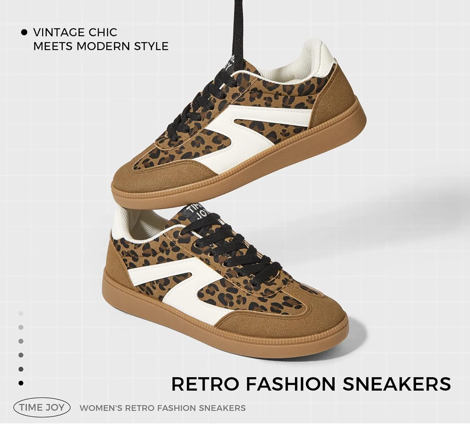 Women's Retro Sneakers Vintage Leather & Suede Patchwork Casual Shoes with Recyclable Material Insole Trendy Non-Slip Cushion for Streetwear & Daily Outfits
