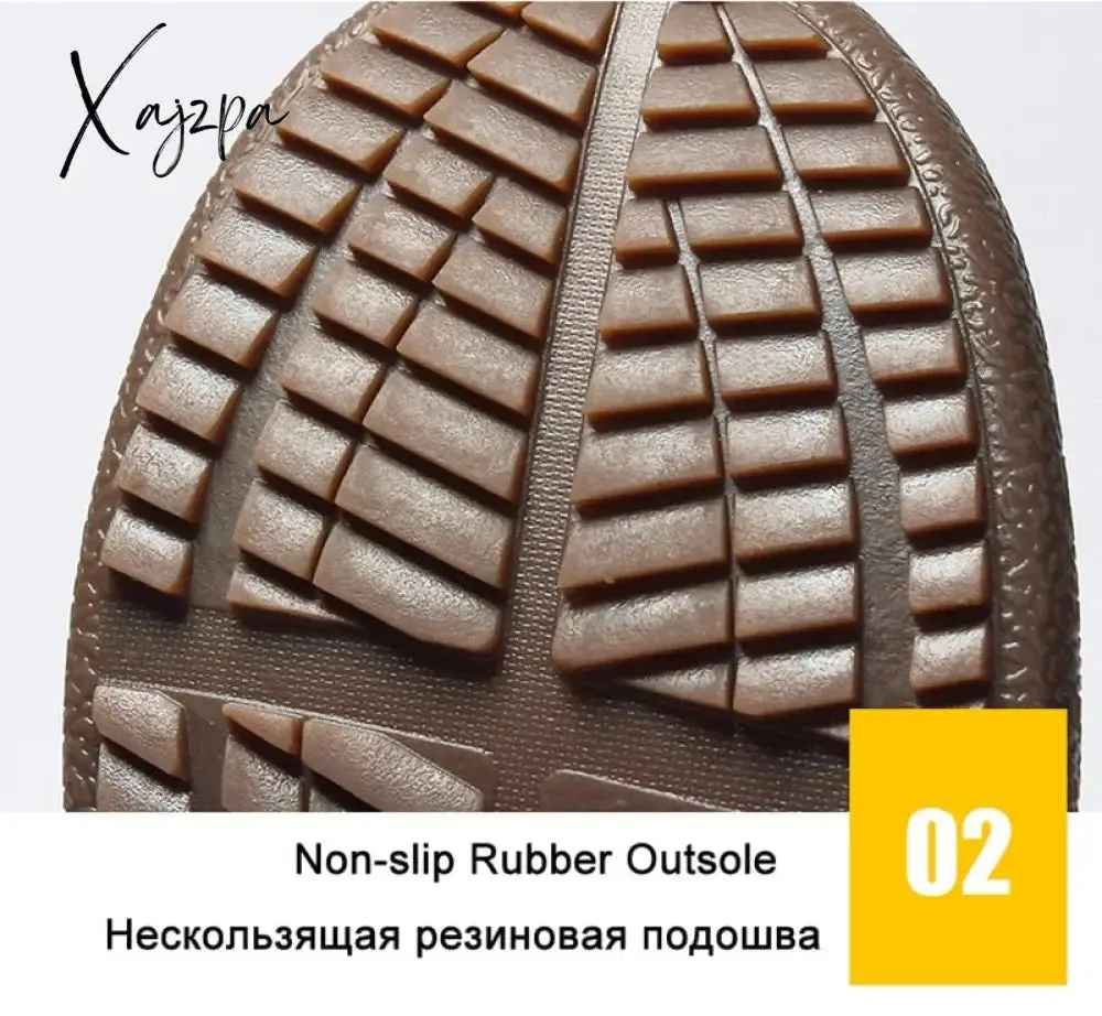 Xajzpa - Fotwear Winter Plush Men Slippers Big Size 48 47 Indoor Men's Mules Shoes Unisex Bedroom Slides Waterproof Male Slipper Warm Fur