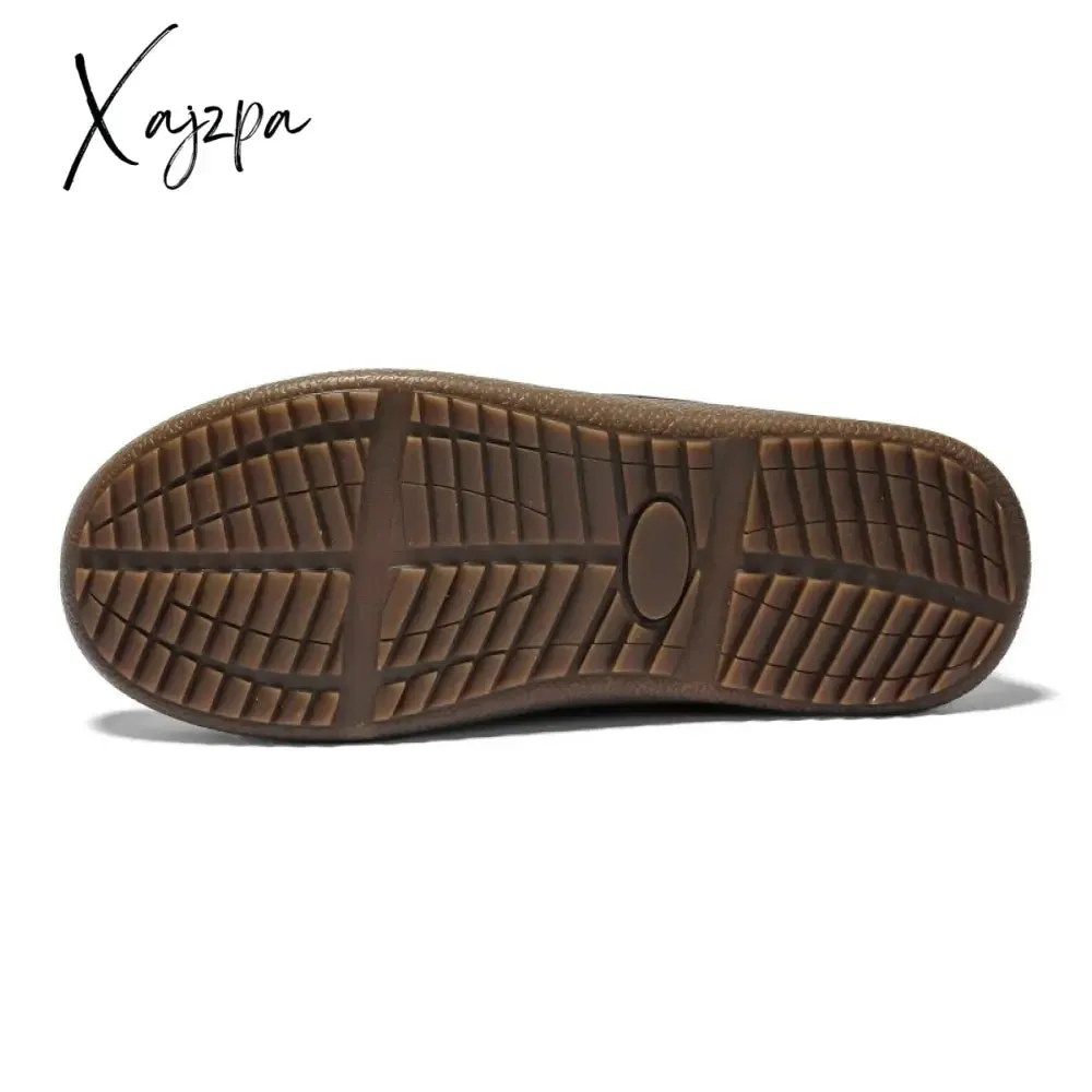 Xajzpa - Fotwear Winter Plush Men Slippers Big Size 48 47 Indoor Men's Mules Shoes Unisex Bedroom Slides Waterproof Male Slipper Warm Fur