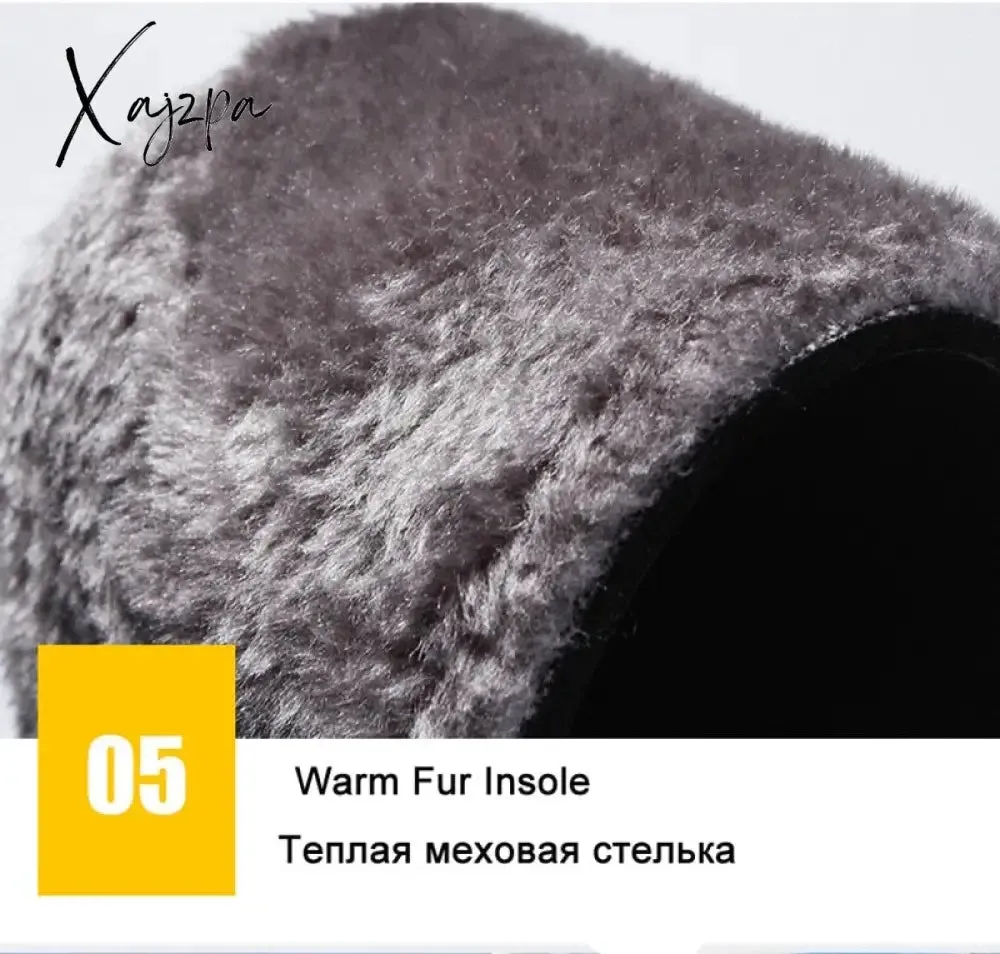 Xajzpa - Fotwear Winter Plush Men Slippers Big Size 48 47 Indoor Men's Mules Shoes Unisex Bedroom Slides Waterproof Male Slipper Warm Fur