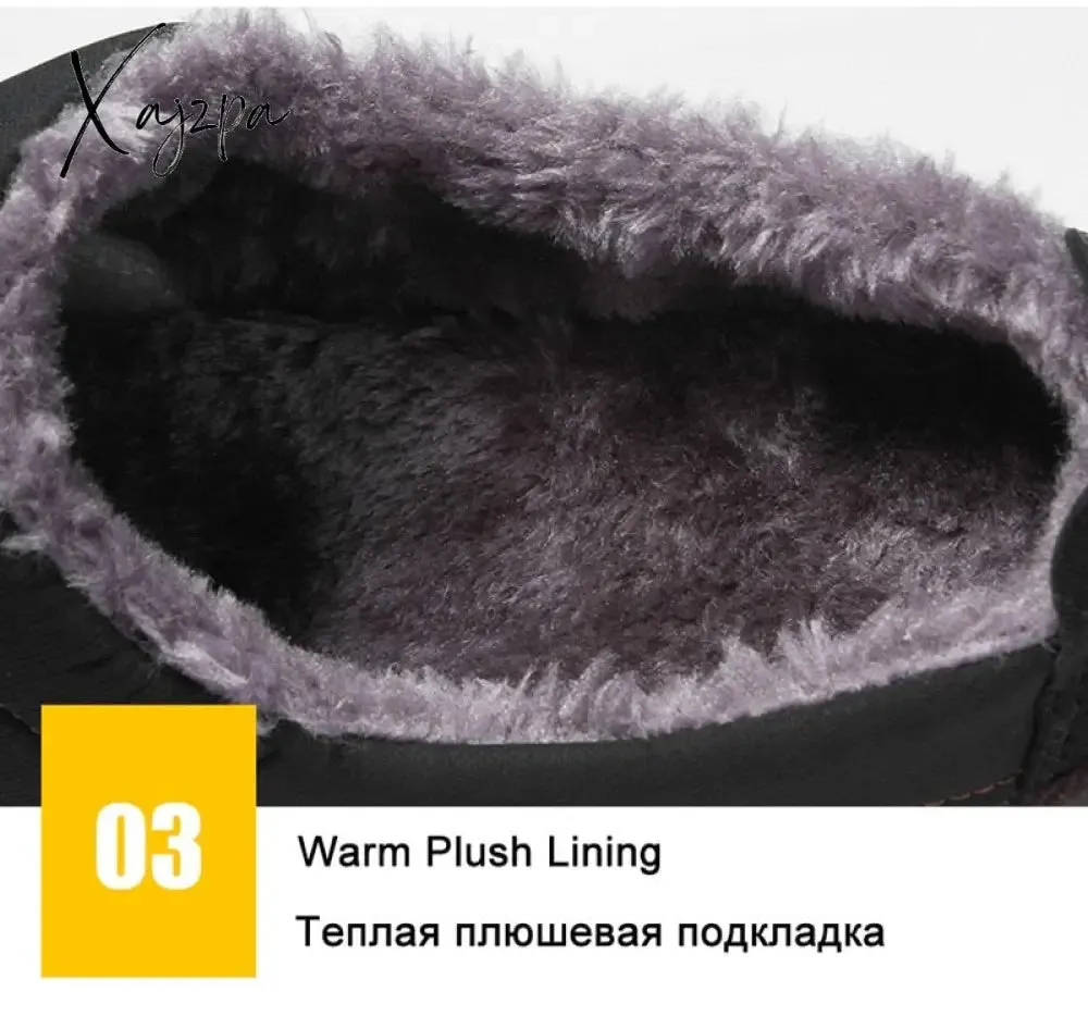Xajzpa - Fotwear Winter Plush Men Slippers Big Size 48 47 Indoor Men's Mules Shoes Unisex Bedroom Slides Waterproof Male Slipper Warm Fur