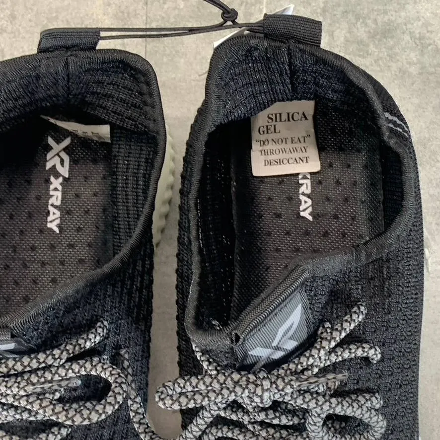 XRAY FOOTWEAR Men's Black/Gray Knit Breathable Niko Lace-Up Sneakers SZ 9