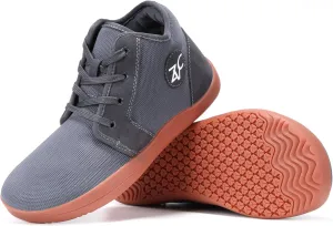 ZVC Men's Wrestling Shoes, Grey, Casual, Lace-Up, Round Toe, Flat Heel, Suede, Flexible, Breathable, Minimal Cushioning, Adult Men's Size, Wrestling Enthusiasts, Sportsmen